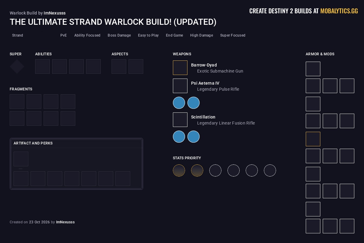 THE ULTIMATE STRAND WARLOCK BUILD! (UPDATED) - Destiny 2 Warlock Build ...