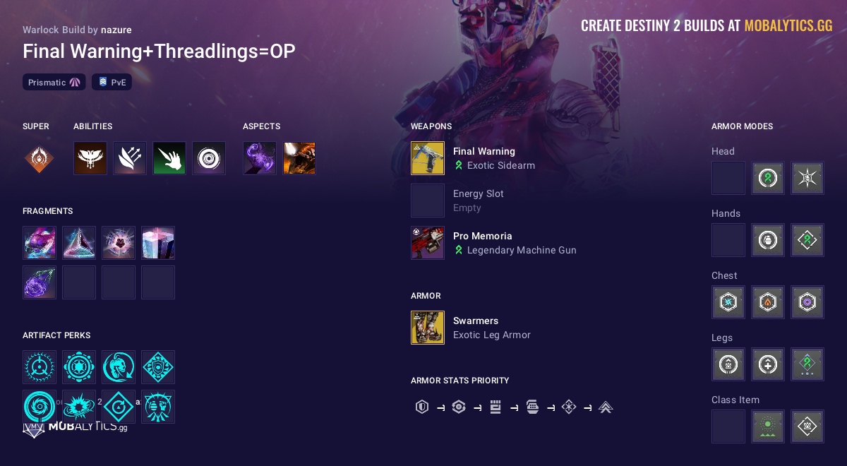 Final Warning+Threadlings=OP - Destiny 2 Prismatic Warlock