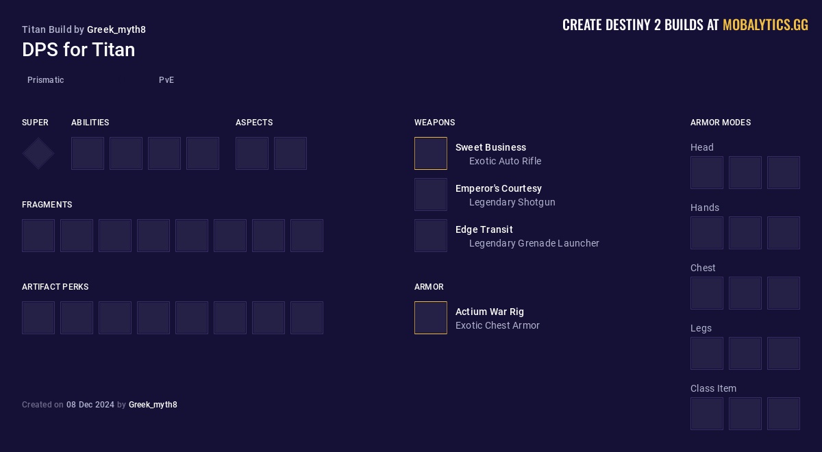 DPS for Titan - Destiny 2 Prismatic Titan Build by Greek_myth8