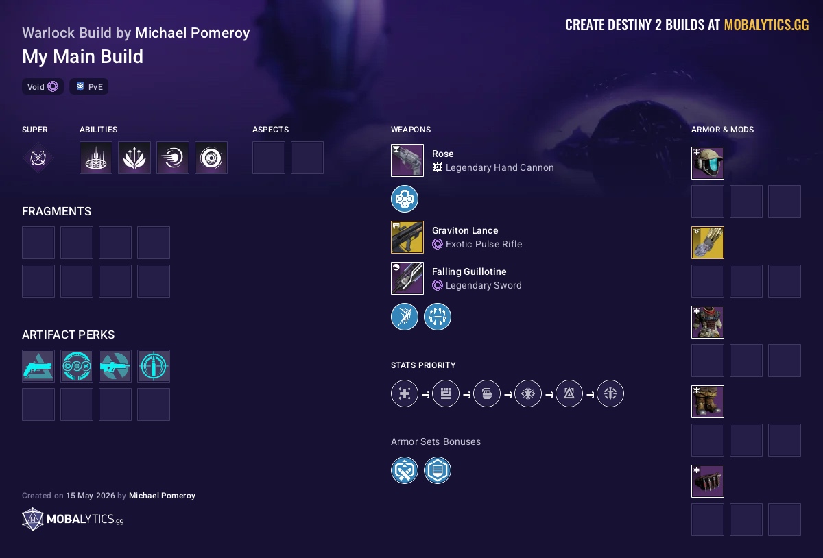 My Main Build - Destiny 2 Void Warlock Build by SilentFlame