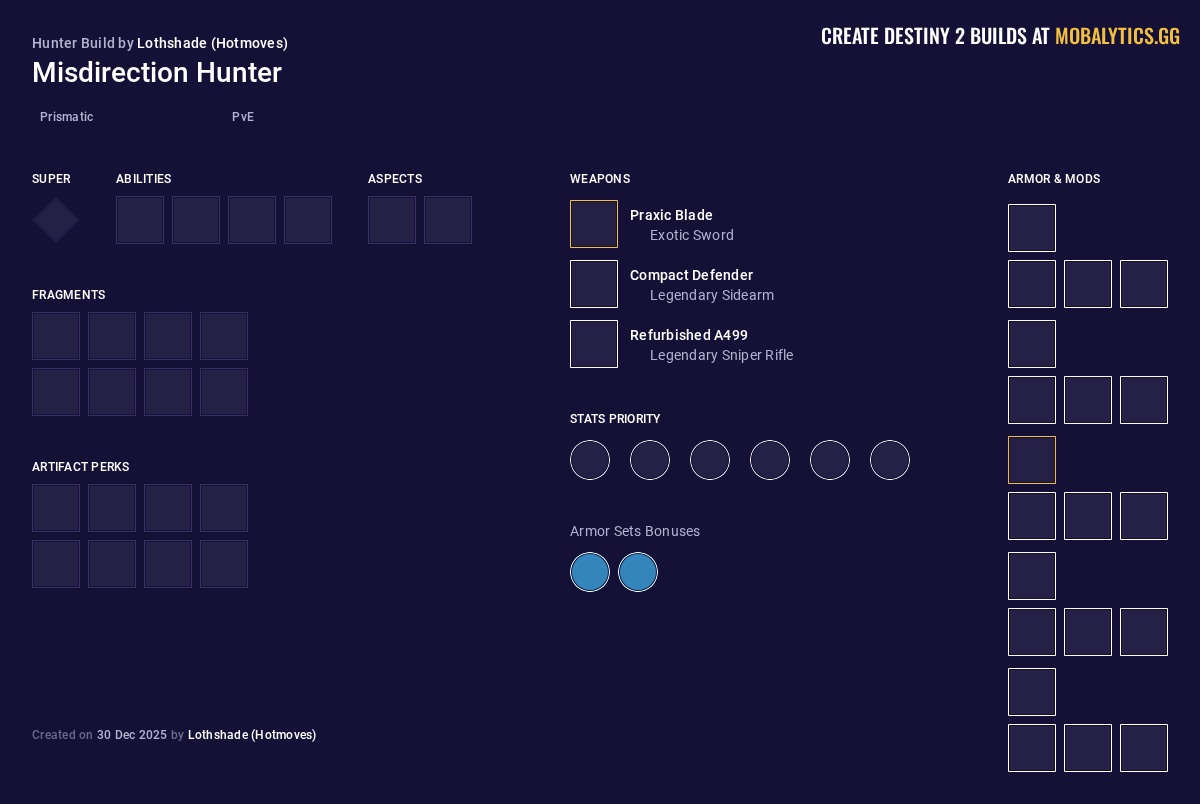 Misdirection Hunter Destiny 2 Prismatic Hunter Build by RustyStorm