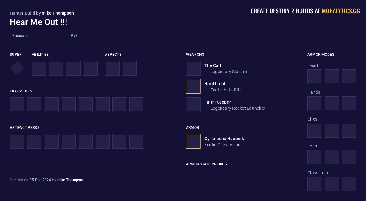 Hear Me Out !!! - Destiny 2 Prismatic Hunter Build by mike Thompson