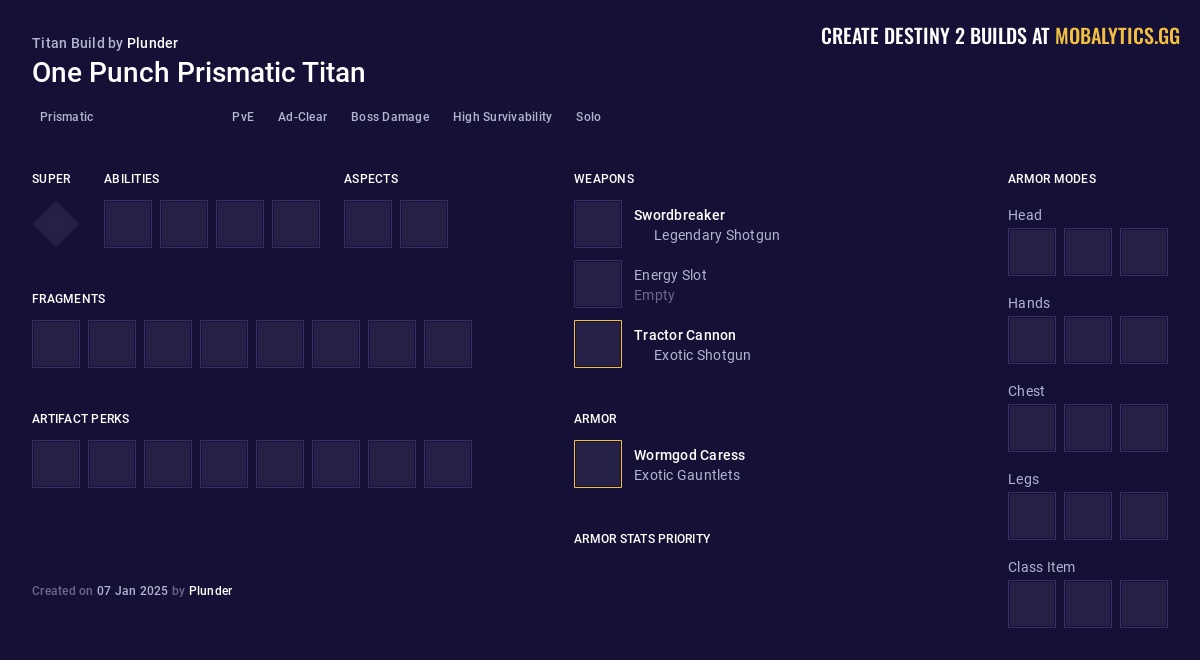 One Punch Prismatic Titan - Destiny 2 Titan Build for PvE - Mobalytics