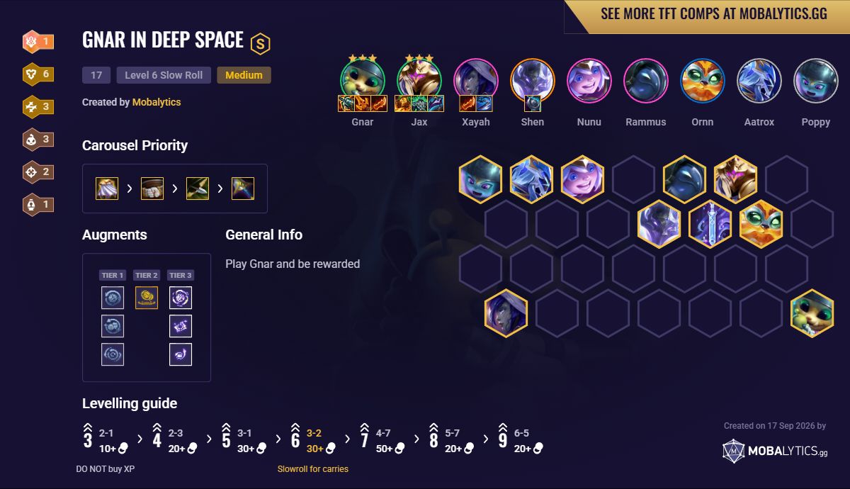 Gnar in Deep Space by Mobalytics - TFT Community Comp - Mobalytics